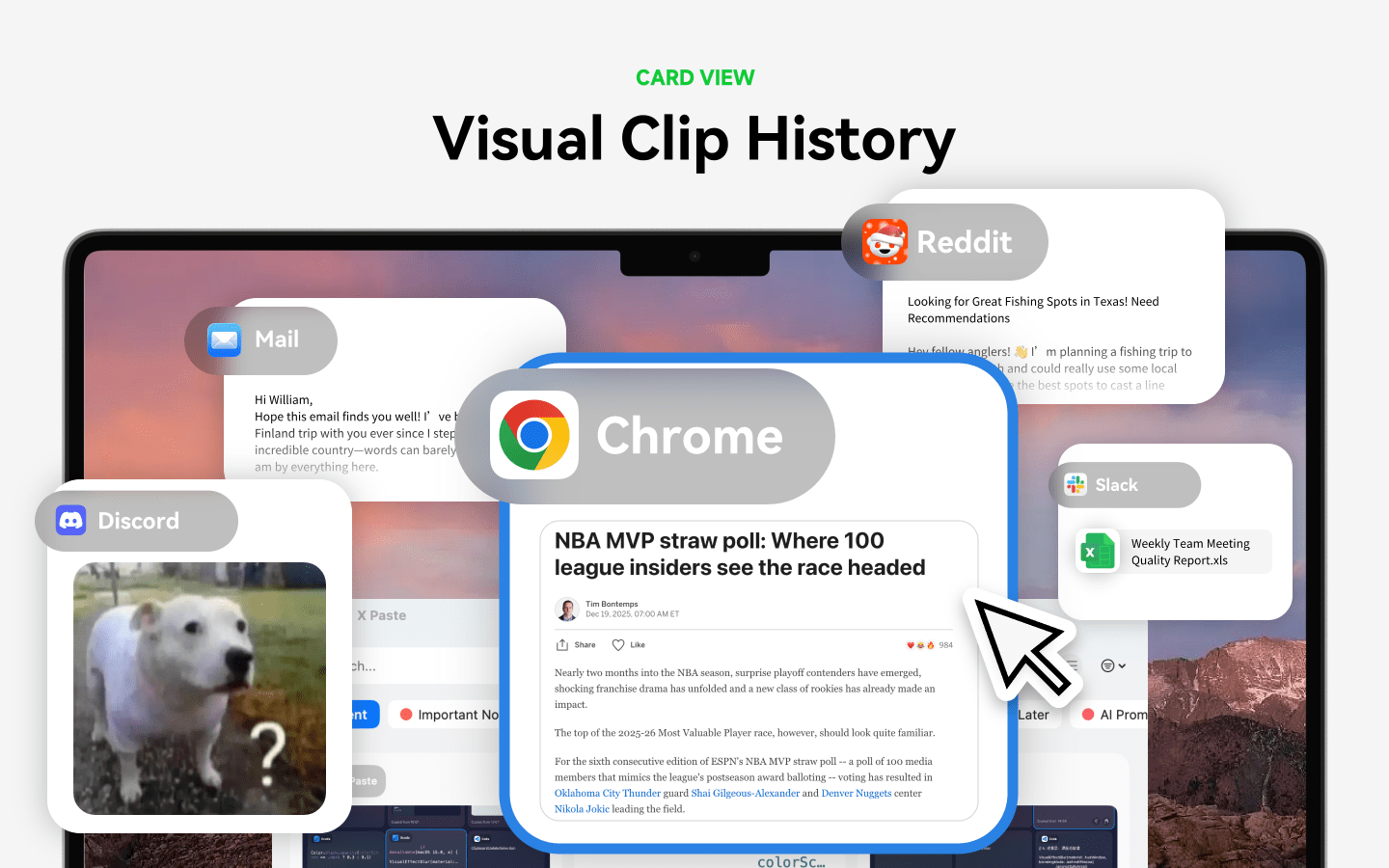X Paste Visual History Interface
